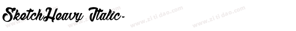 SketchHeavy Italic字体转换
